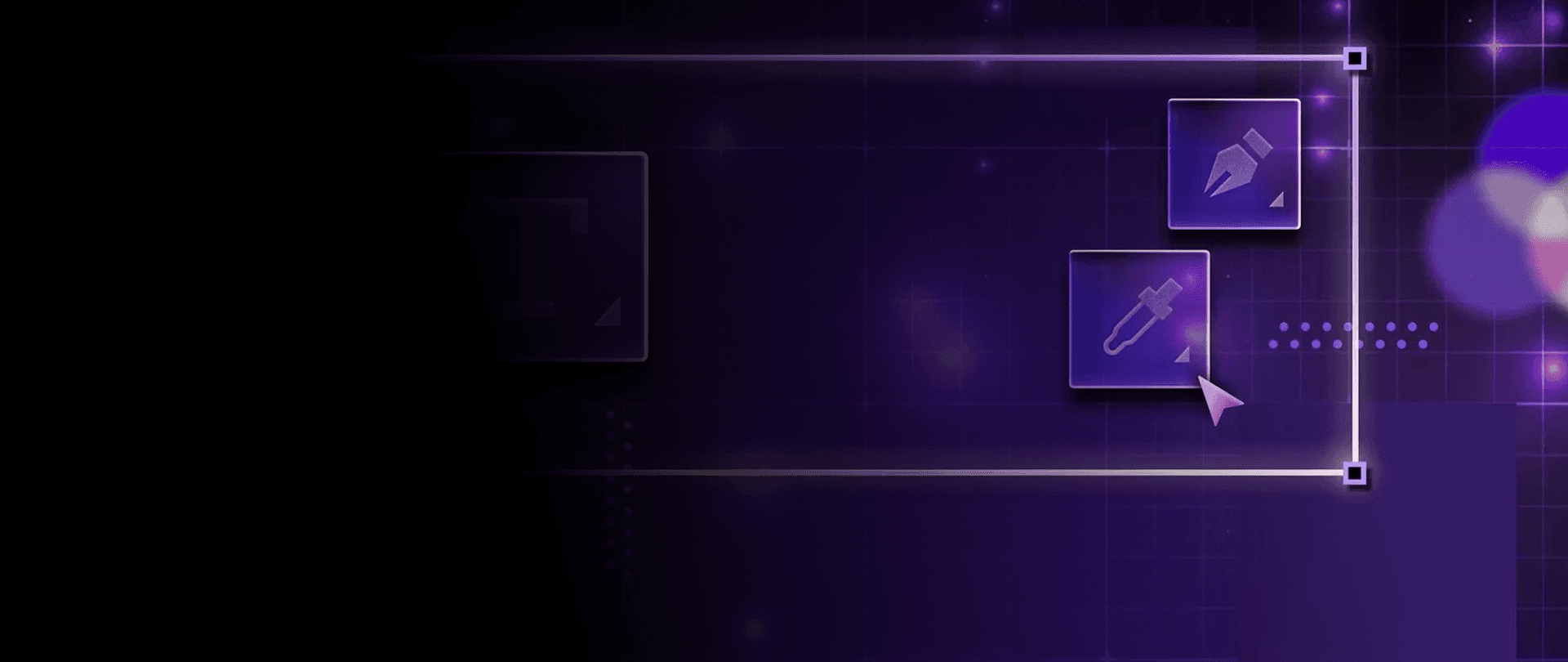 Hero background image with abstract shapes and gradients